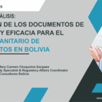 El proceso de evaluación y emisión del Registro Sanitario de Medicamentos en Bolivia, es responsabilidad de la Agencia Estatal de Medicamentos y Tecnología en Salud del Ministerio de Salud y Deportes, a través del Departamento de Autorización de Comercialización específicamente por el Área de evaluación de Medicamentos y la Comisión Farmacológica Nacional, como órgano técnico asesor en evaluación de Eficacia y Seguridad, misma que tiene como finalidad principal la de seleccionar farmacológicamente los medicamentos que podrán ser comercializados en el país, evaluar sus indicaciones y contraindicaciones bajo criterios técnicos y científicos, con el objeto de garantizar la eficacia de los mismos y su uso racional por la población, dicho proceso se fundamenta inevitablemente y de forma obligatoria en las Normas internacionales y Nacional establecidas para Ensayos clínicos, en concordancia con el avance continuo de la Medicina Basada en Evidencias.